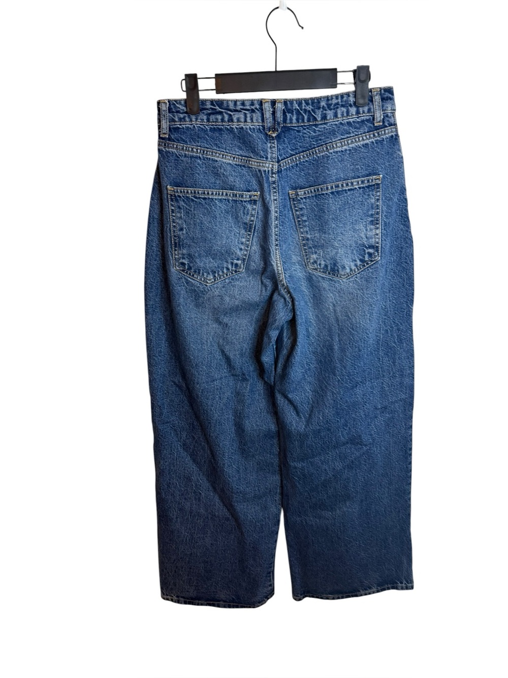 Zara True Blue High Rise Extra Flare Leg Jeans - Picture 2 of 6